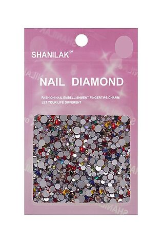 KRISTALLER Nail Art Стразы для ногтей микс цветов и размеров, мульти #1119439
