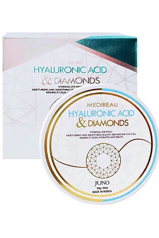 KRISTALLER MEDIBEAU Гидрогелевые патчи для глаз с гиалуроновой кислотой / Hyaluronic & Diamonds Eye Patch, 60 шт. #1120604