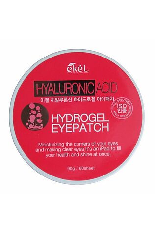 KRISTALLER Ekel Гидрогелевые патчи для глаз с гиалуроновой кислотой / Hyaluronic Acid Hydrogel Eye Patch, 60 шт. #1121251