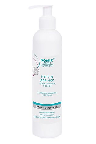 KRISTALLER Domix Green Professional Уценка Крем для ног размягчающий мозоли с лимоном, ланолином и коллоидным серебром, 250 мл #1122883