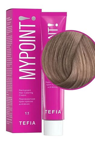 KRISTALLER TEFIA Mypoint 8.81 Перманентная крем-краска для волос / Светлый блондин коричнево-пепельный, 60 мл #1123804