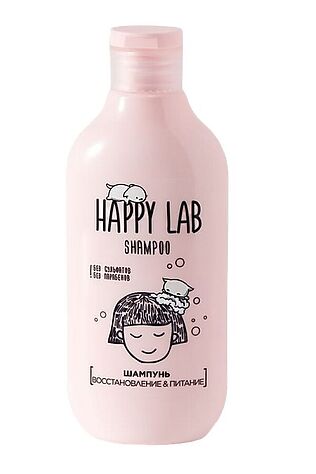 KRISTALLER Happy Lab Шампунь для волос восстановление и питание, 300 мл #1123822