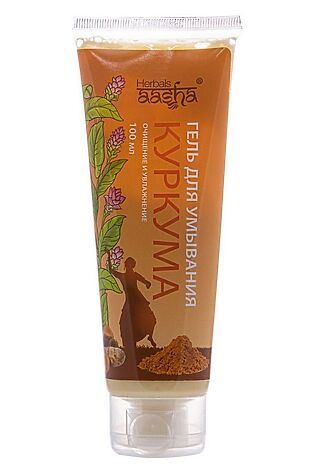 KRISTALLER Aasha Herbals Гель для умывания куркума очищение и увлажнение, 100 мл #1124107