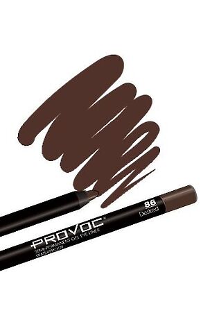 KRISTALLER Provoc Гелевый карандаш-подводка для глаз водостойкий / Semi Permanent Gel Eye Liner №86 Desired, шоколадный #1124432