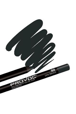 KRISTALLER Provoc Гелевый карандаш-подводка для глаз водостойкий / Semi Permanent Gel Eye Liner №90 Limo Service, черный #1124434