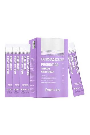 KRISTALLER Farm Stay Антивозрастной ночной крем с пробиотиками / Dermacube Probiotics Therapy Night Cream, 20 саше #1126739