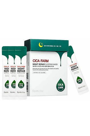 KRISTALLER Farm Stay Ночная восставливающая маска для лица с центеллой азиатской / Cica Farm Night Repair Sleeping Mask, 4 мл x 20 #1126741
