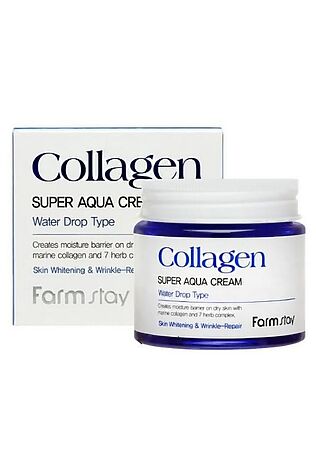 KRISTALLER Farm Stay Крем для лица увлажняющий с коллагеном / Collagen Super Aqua Cream, 80 мл #1126742