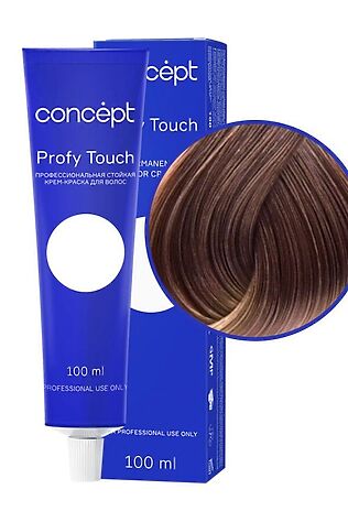 KRISTALLER Concept Profy Touch 7.0 Профессиональный крем-краситель для волос, светло-русый, 100 мл #1128202
