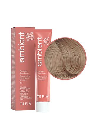 KRISTALLER TEFIA  Ambient 9.0 Перманентная крем-краска для волос / Очень светлый блондин натуральный, 60 мл #1128212