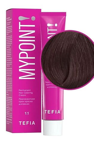 KRISTALLER TEFIA Mypoint 6.85 Перманентная крем-краска для волос / Темный блондин коричнево-красный, 60 мл #1128218