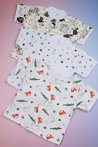 НАТАЛИ Кофточка НБ-КФКР/ассортимент кофточки ясельные короткий рукав 2+1 в ассортименте 3 шт #1129690