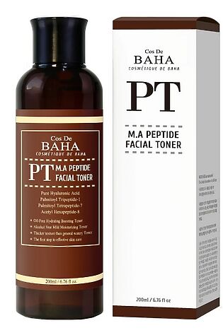 KRISTALLER Cos De BAHA Пептидный тонер для лица с матриксилом и аргирелином / PT Peptide Facial Toner, 200 мл #1130073