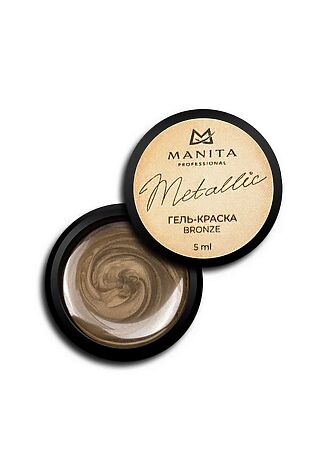 KRISTALLER Manita Professional Гель-краска для ногтей с липким слоем / Metallic Bronze, 5 мл #1130095