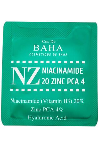 KRISTALLER Cos De BAHA Укрепляющая сыворотка для сужения пор с ниацинамидом и цинком / Niacinamide 20 Zinc PCA 4 Serum Sample (NZ), 1,5 мл #1130102