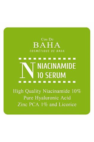 KRISTALLER Cos De BAHA Противовоспалительная сыворотка для жирной кожи / Niacinamide 10 Serum Sample (N), 1,5 мл #1130106