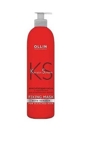 KRISTALLER Ollin Фиксирующая маска с кератином для осветленных волос / Keratin System, 500 мл #1130452