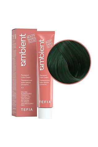KRISTALLER TEFIA  Ambient Перманентная крем-краска для волос / Зеленый корректор, 60 мл #1130602