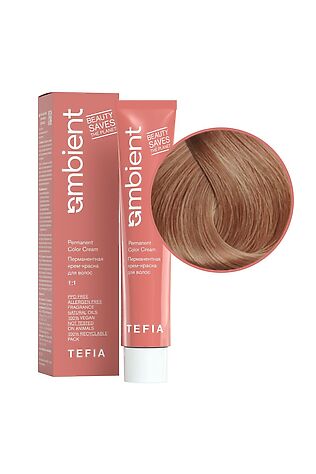 KRISTALLER TEFIA  Ambient 9.83 Перманентная крем-краска для волос / Очень светлый блондин коричнево-золотистый, 60 мл #1130603