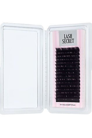 KRISTALLER Lash Secret Ресницы для наращивания, одна длина, 16 линий, C+/0,07 x 7 мм, чёрный #1130646
