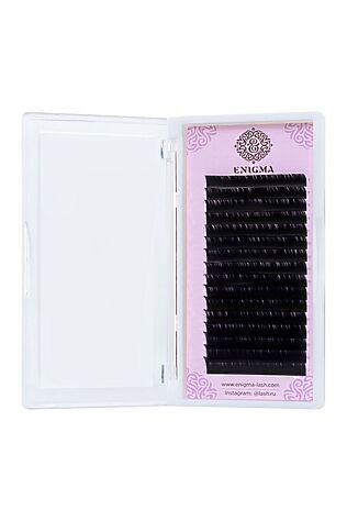 KRISTALLER Enigma Ресницы на ленте микс 6 линий, 13-16 мм, D+, 0,10 мм, черный #1130657