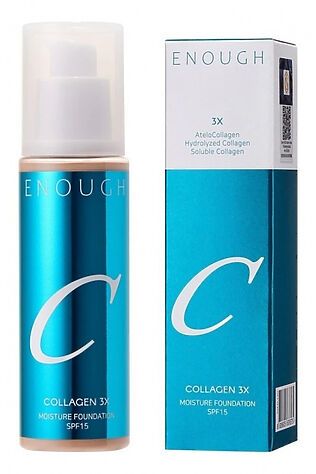 KRISTALLER Enough Увлажняющий тональный крем для лица с коллагеном N20 / Collagen 3X Moisture Foundation SPF15, 100 мл #1130981