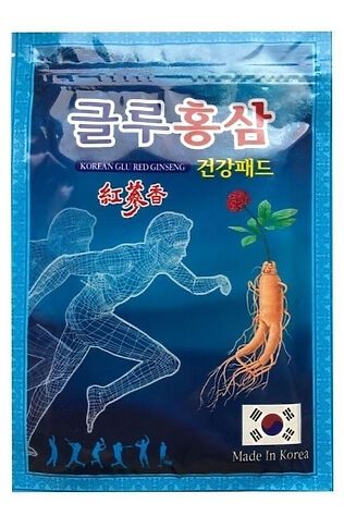 KRISTALLER Kang Hwa Обезболивающий пластырь с глюкозамином и красным женьшенем для суставов / Korean Glu Red Ginseng, 20 шт. #1131647