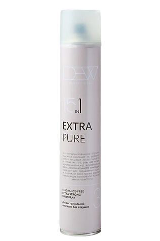 KRISTALLER DEW Professional Лак для волос экстрасильной фиксации без отдушки / Extra Pure, 500 мл #1133349