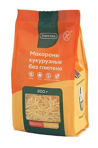 ЭКОПРОДУКТЫ Макароны Вермишель кукурузная без глютена 'Диетика' 300г #1136913