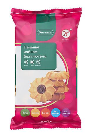 ЭКО-ПРОДУКТЫ Печенье сдобное чайное 'Диетика' 200г #1136949