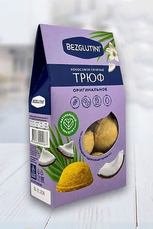 ЭКО-ПРОДУКТЫ Печенье 'Трюф' кокосовое оригинальное Bezglutini 85г #1136959