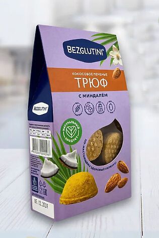 ЭКО-ПРОДУКТЫ Печенье 'Трюф' кокосовое с миндалём Bezglutini 85г #1136962