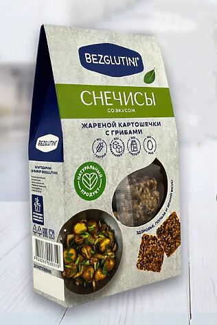 ЭКО-ПРОДУКТЫ Хлебцы 'Снечисы' жареная картошка с грибами Bezglutini 70г #1136965