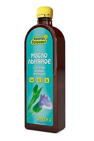 ЭКО-ПРОДУКТЫ Масло льняное 'Компас Здоровья' Se Cr Si 500мл #1175855