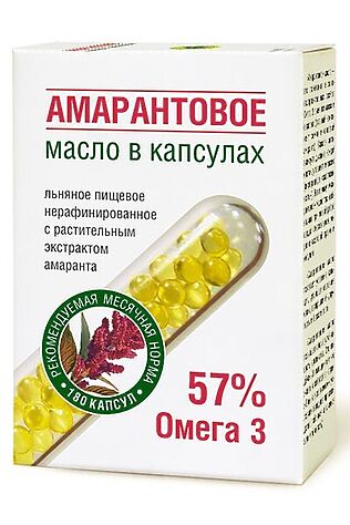 ЭКО-ПРОДУКТЫ Масло капсулированное льняное 'Амарантовое' 180капс 54г #1178765