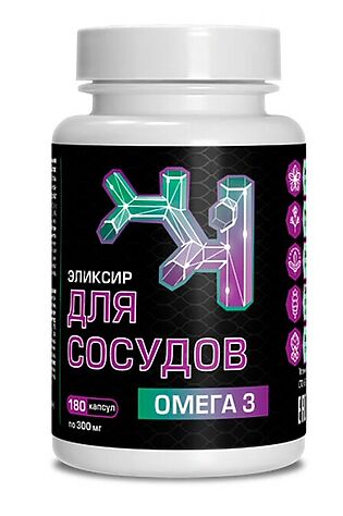 ЭКО-ПРОДУКТЫ Масло капсулированное льняное 'Для сосудов - Омега 3' 180капс. 54г #1178769