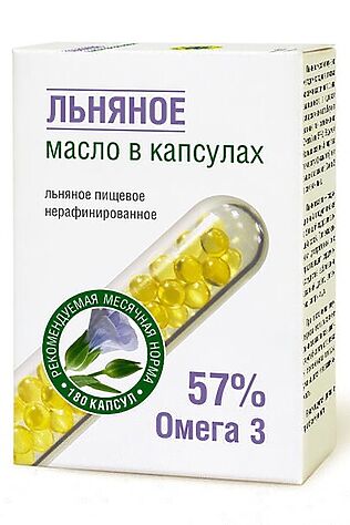 ЭКО-ПРОДУКТЫ Масло капсулированное льняное 'Льняное' 180капс. 54г #1178772