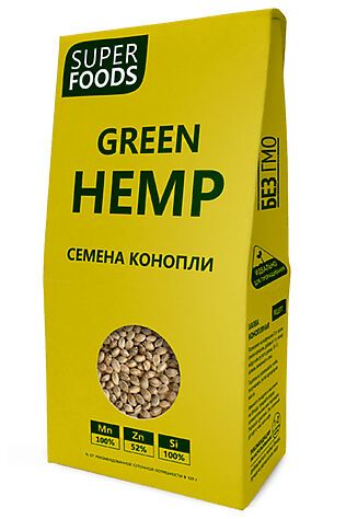 ЭКОПРОДУКТЫ Конопля пищевая семена 'Green Hemp seeds' 150г #1179410