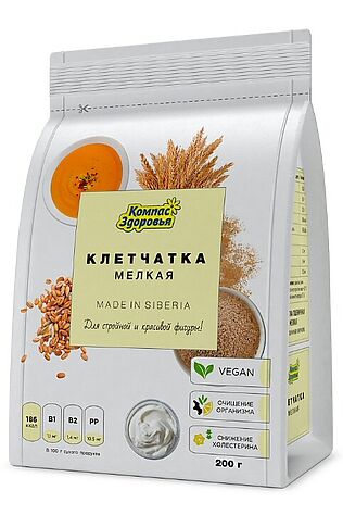 ЭКО-ПРОДУКТЫ Клетчатка пшеничная мелкая 200г #1179422