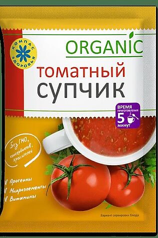 ЭКО-ПРОДУКТЫ Суп-пюре 'Томатный' 10стиков*30г #1179457