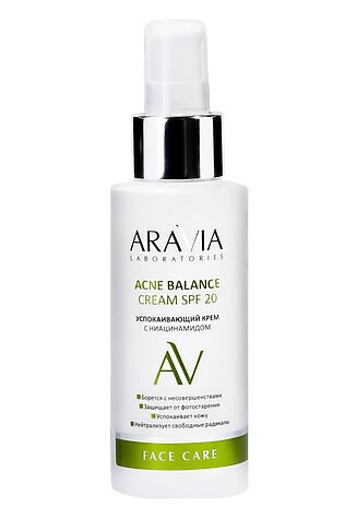 KRISTALLER Aravia Laboratories Успокаивающий крем для лица с ниацинамидом / Acne Balance Cream SPF 20, 100 мл #1179998