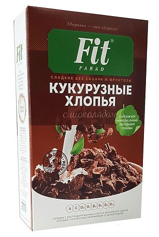 ЭКО-ПРОДУКТЫ Хлопья кукурузные с шоколадом 200г #1182234