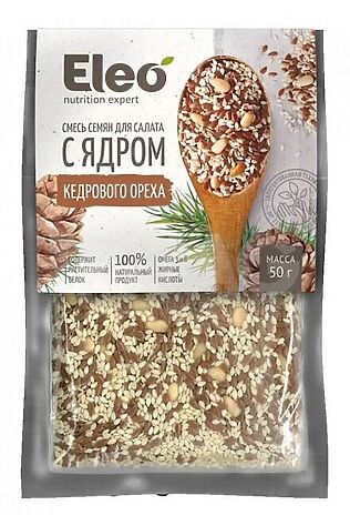 ЭКО-ПРОДУКТЫ Смесь семян для салата с ядром кедрового ореха 50г #1182313