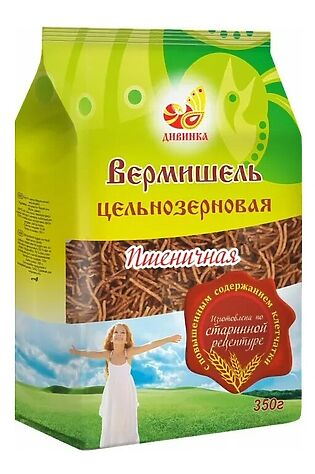 ЭКО-ПРОДУКТЫ Макароны пшеничные 'Вермишель' цельнозерновые  350г #1182603