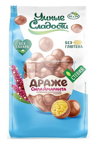 ЭКО-ПРОДУКТЫ Драже амарантовые 'УмСладости' в молочно-шоколадной глазури 50г #1182611
