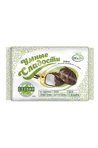 ЭКО-ПРОДУКТЫ Зефир 'УмСладости' диетический ванильный глазированный 180г #1182613