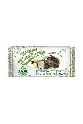 ЭКО-ПРОДУКТЫ Зефир 'УмСладости' диетический ванильный глазированный 60г #1182614