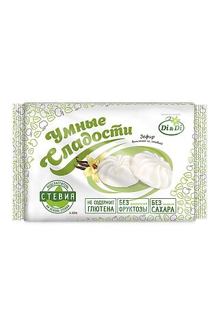ЭКО-ПРОДУКТЫ Зефир 'УмСладости' диетический ванильный со стевией 150г #1182615