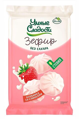 ЭКО-ПРОДУКТЫ Зефир 'УмСладости' на стевии 'Клубника со сливками' 150г #1182619