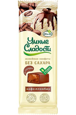ЭКО-ПРОДУКТЫ Конфеты 'УмСладости' желейные Кофе-пломбир в кондитерской глазури 105г #1182628